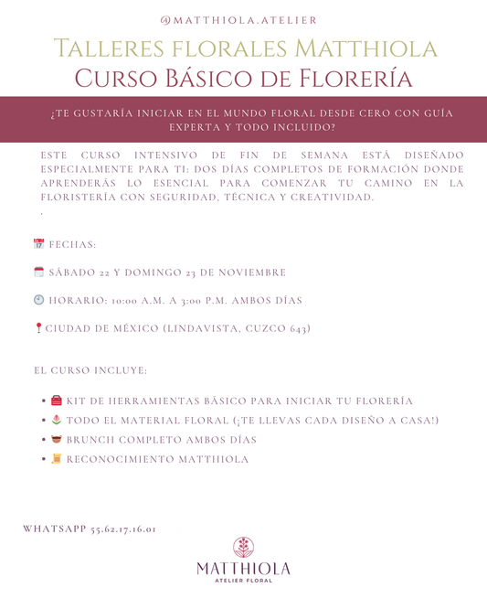 Curso de Florería Básica para Principiantes
