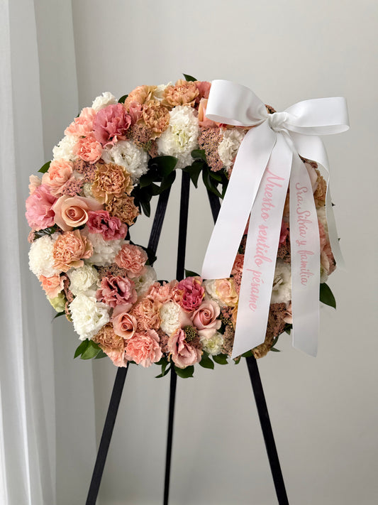 Corona Fúnebre con Flores Variadas
